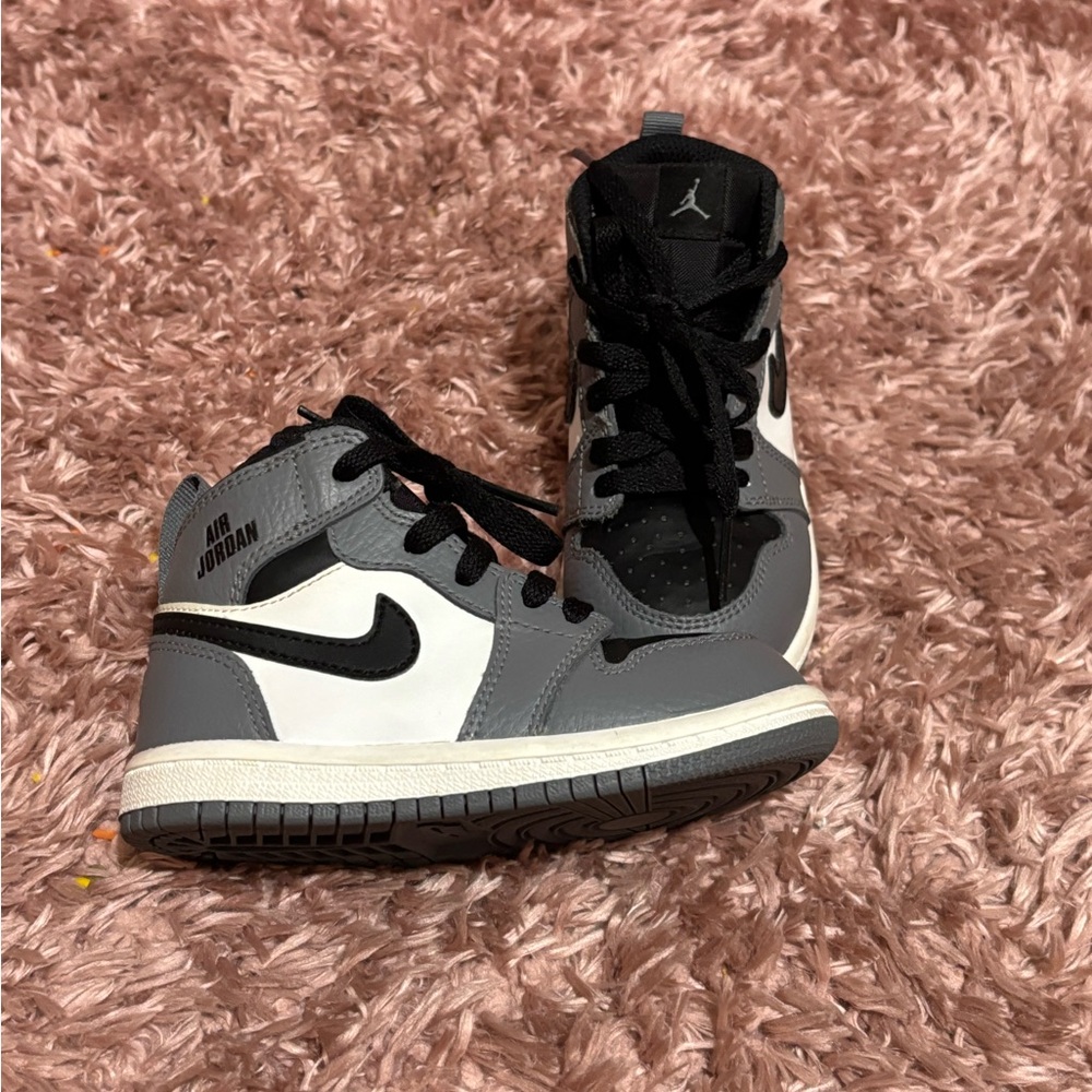 Jordan Kids' Black and Gray High-Top Sneakers